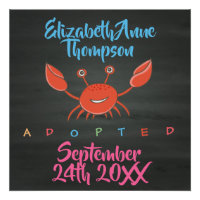 Adoption du crabe adopté - Nom personnalisé Date