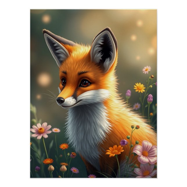 Poster Adorable Art Fox (Devant)