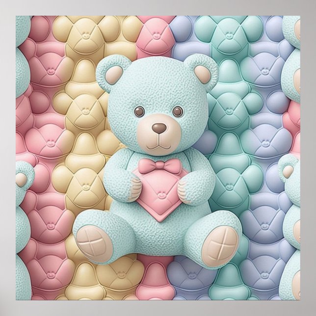 Poster adorable Teddy Bear pour Enfants Décor de l (Devant)