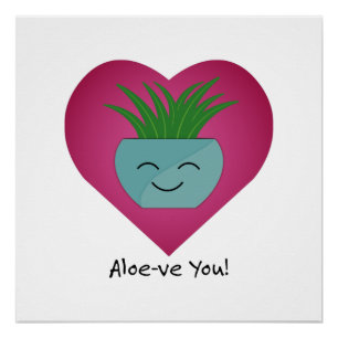 Poster Adorablement Drôle Aloeve You Aloe