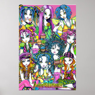 Poster Adoralicious Rainbow Fairy Friends