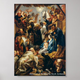 Poster Adoration des Mages par Jordaens