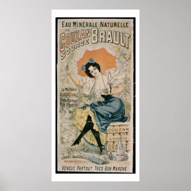 Poster advertising 'Brault Natural Mineral Water f (Devant)