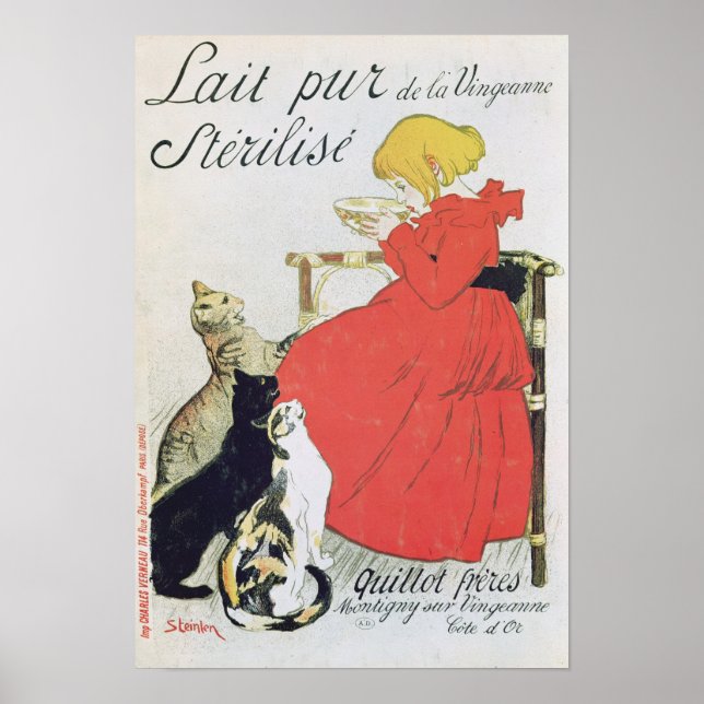 Poster advertising Pure Sterilised Milk (Devant)