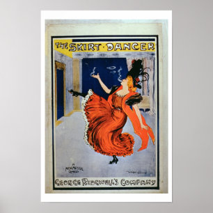 Poster advertising 'The Skirt Dancer', performed b