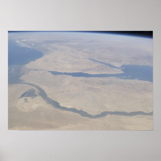 Poster Aerial view of the Egypt and the Sinai Peninsul (Devant)