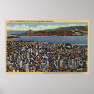 Poster Aérien du centre-ville entier