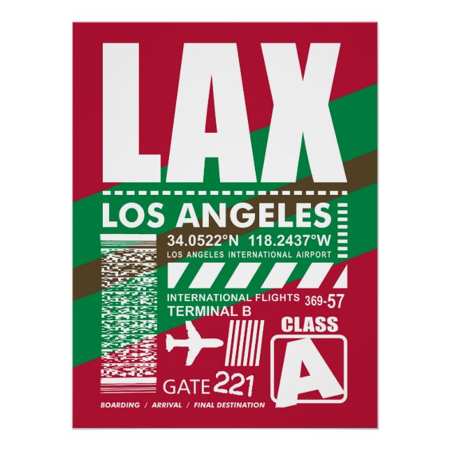 Poster Aéroport de Los Angeles (Devant)