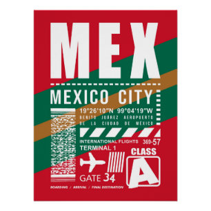 Poster Aéroport de Mexico