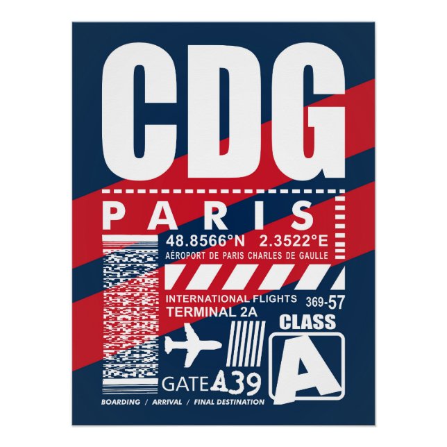 Poster Aéroport de Paris CDG (Devant)