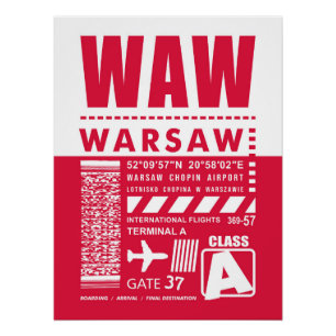 Poster Aéroport de Varsovie WAW
