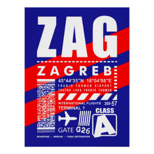 Poster Aéroport ZAG Zagreb