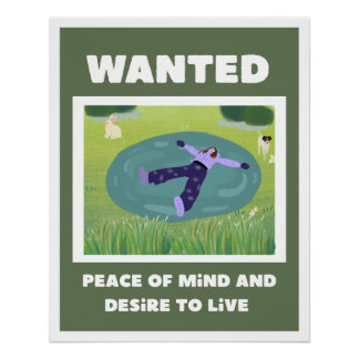 Poster aesthetic peace mind nature healing vibes