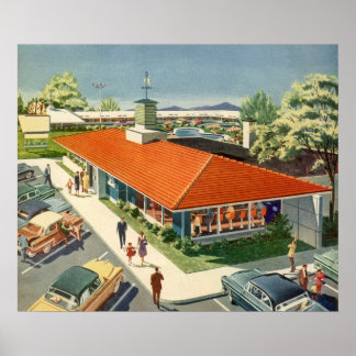 Poster Affaires vintages, Clients d'un Restaurant Familia
