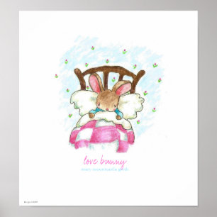 Poster affiche/affiche d'amour lapin