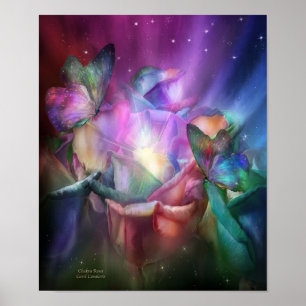 Poster Affiche/copie de beaux-arts de roses de Chakra