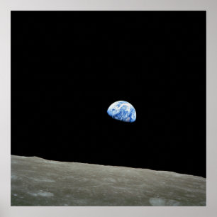 Poster Affiche/copie : Earthrise - image de l'espace de