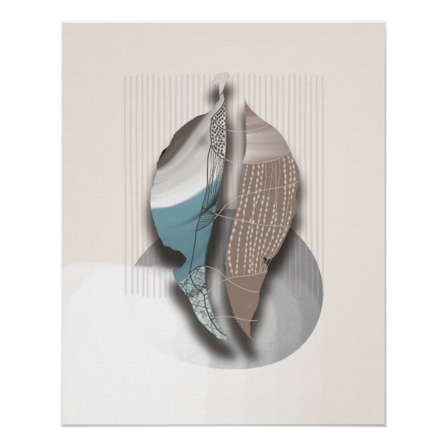 Poster affiche_objet_8_feuilles d'automne_1 brillante (Devant)