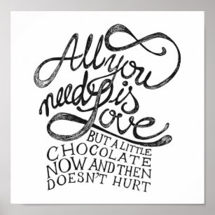 Posters Affiches Toiles Citations Chocolat Zazzle Fr