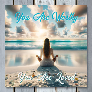 Poster Affirmation positive   Je suis digne de l'amour