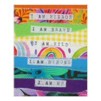 Affirmations positives rayures arc-en-ciel