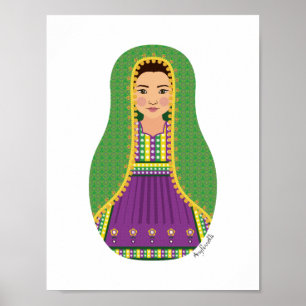 Poster afghan Matryoshka
