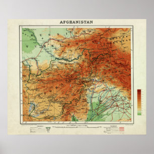 Poster AfghanistanPanoramic MapAfghanistan