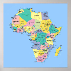 Poster Africa map