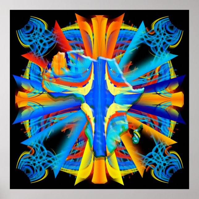 Poster Africa Rising Africa Artwork révolution imprimer (Devant)