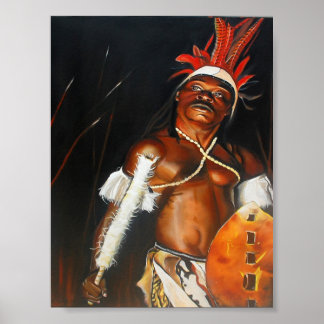 Poster africain Zulu Warrior