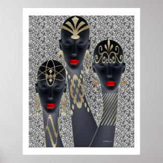 Poster African Women in Gold