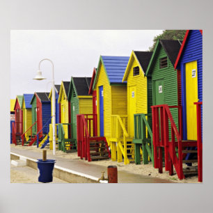 Poster Afrique du Sud, Cap-Occidental, St James. Coloré