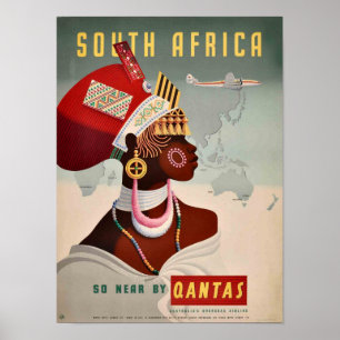 Poster - Afrique du Sud Par Qantas