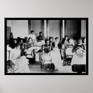 Poster Afro-américain 1900 d'ouvrière couturière