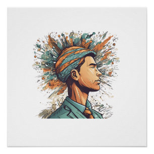Poster Afro Boho Queen - Artiste coloré