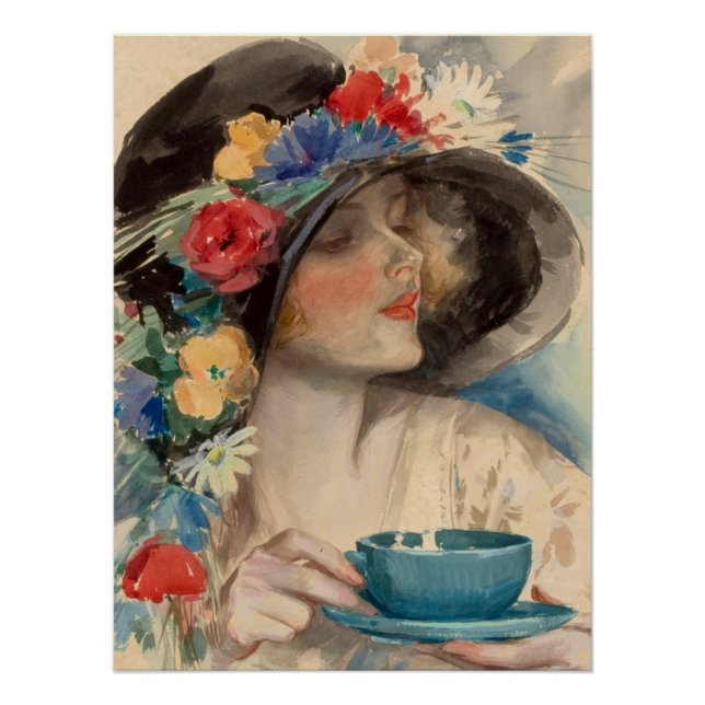 Poster Afternoon Tea - Harrison Fisher (Devant)