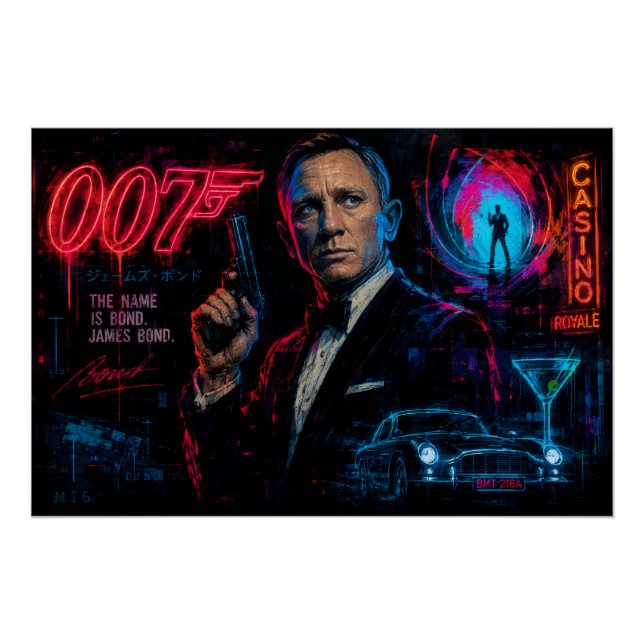 Poster Agent James Bond 007 (Devant)
