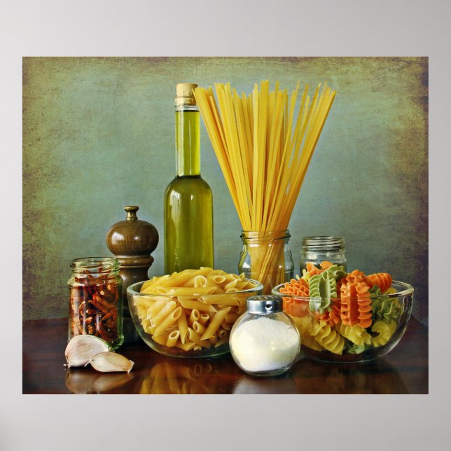 Poster aglio, olio e peperoncino (garlic, oil and chili) (Devant)