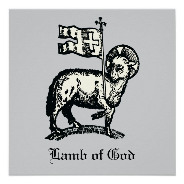 Poster Agnus Dei L'Agneau pascal de Dieu Beaux-Arts  (Devant)