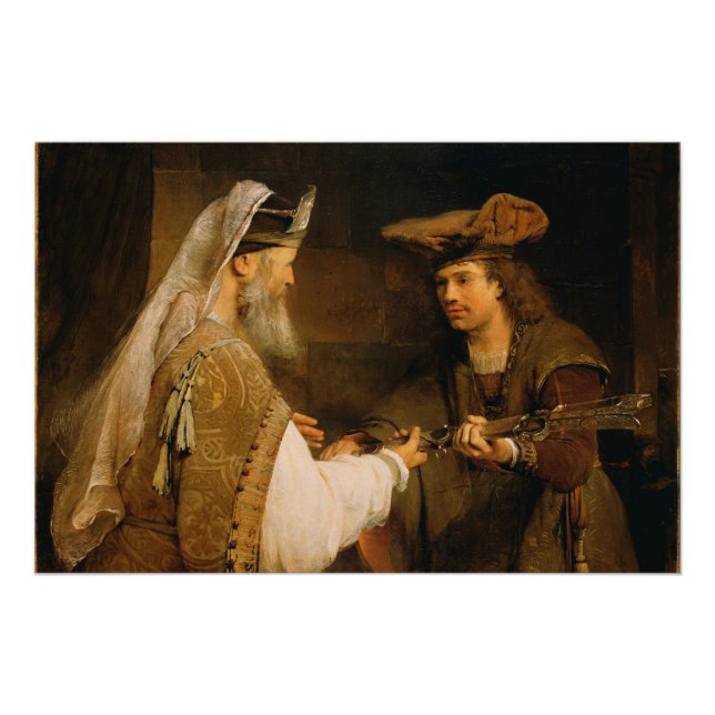 Poster Ahimelech donnant l'épée de Goliath à David (Devant)