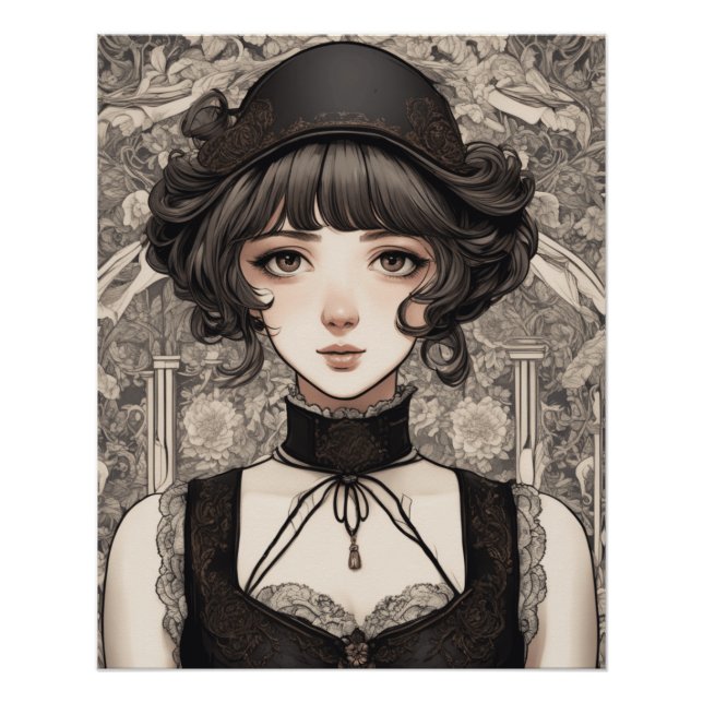 Poster AI Dreamme Anime Couture - Vintage Little Black (Devant)