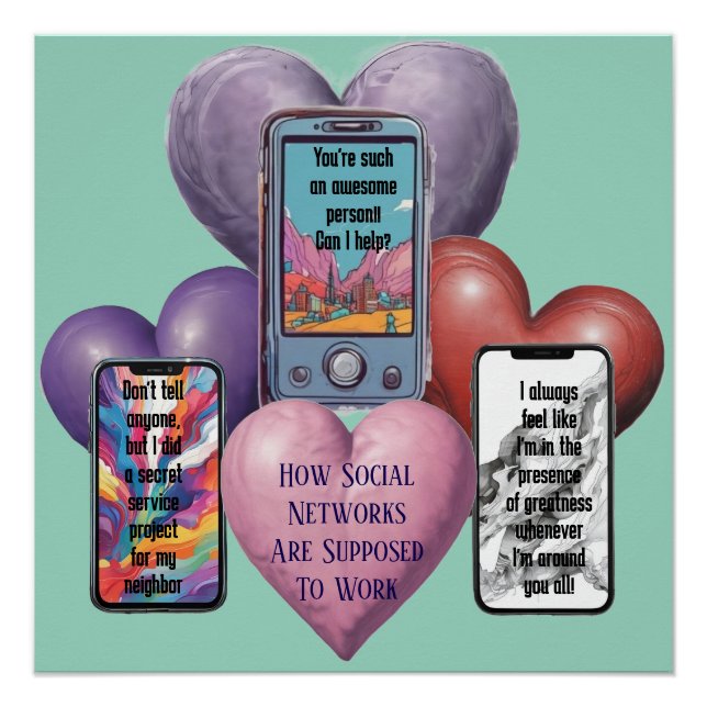 Poster AI Télécharger Comment les réseaux sociaux fonctio (Devant)