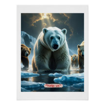 Aidez-nous - Ours polaires sur la glace fine