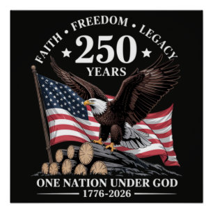 Poster Aigle 250e anniversaire États-Unis