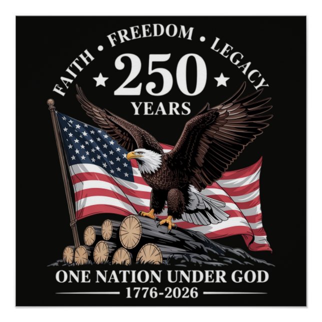 Poster Aigle 250e anniversaire États-Unis (Devant)