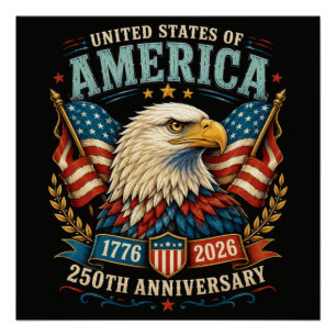 Poster Aigle de la célébration du 250e anniversaire de l'