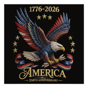 Poster Aigle du 250e anniversaire américain