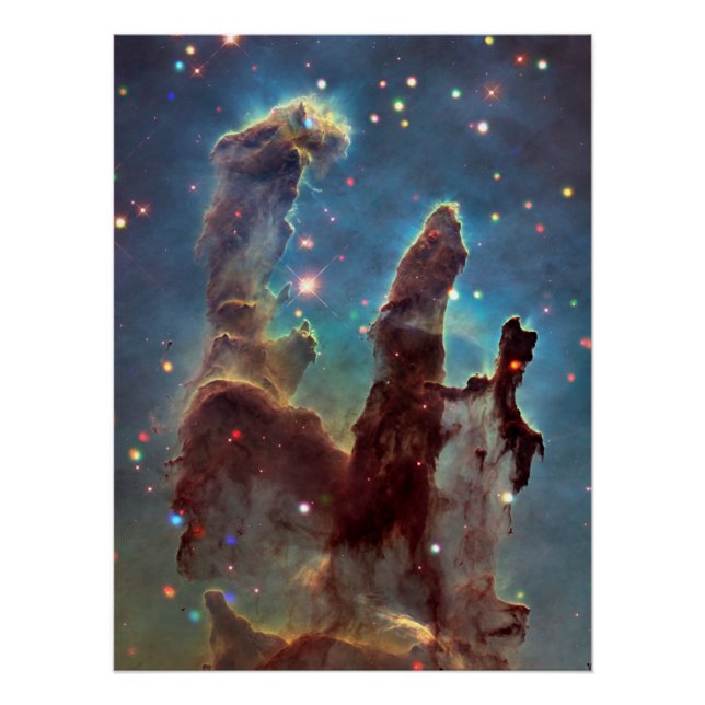 Poster Aigle Nebula 'Piliers de la Création' - NGC 6611 (Devant)