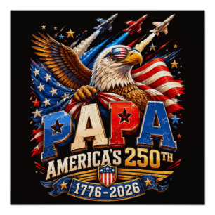 Poster Aigle patriotique Jets America 250e