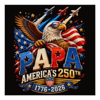 Poster Aigle patriotique Jets America 250e